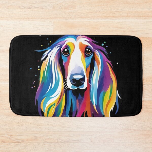 Item preview, Vibrant Rainbow Afghan Hound Portrait Design For Dog Lovers designed and sold by kakarikihill.
