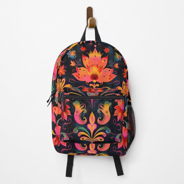 Item preview, Beautiful Rainbow Rosemaling Art With Pink Flowers designed and sold by thaneydesign.