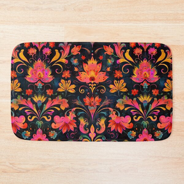 Item preview, Beautiful Rainbow Rosemaling Art With Pink Flowers designed and sold by thaneydesign.