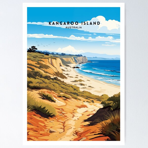Item preview, Kangaroo Island Kaleidoscope: Australia - Travel Illustration designed and sold by NeuralVibe.
