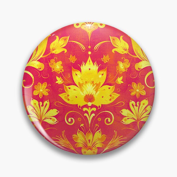 Item preview, Beautiful Pink & Gold Rosemaling Art designed and sold by thaneydesign.
