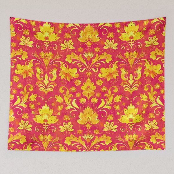 Item preview, Beautiful Pink & Gold Rosemaling Art designed and sold by thaneydesign.
