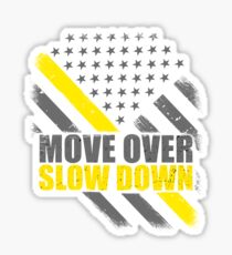 Tow Truck Driver Move Over Slow Down Thin Yellow Line Flag Sticker