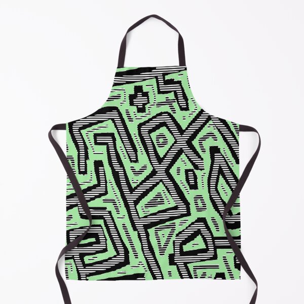 Item preview, abstract style traditional black white fabric pattern design designed and sold by ironpalette.