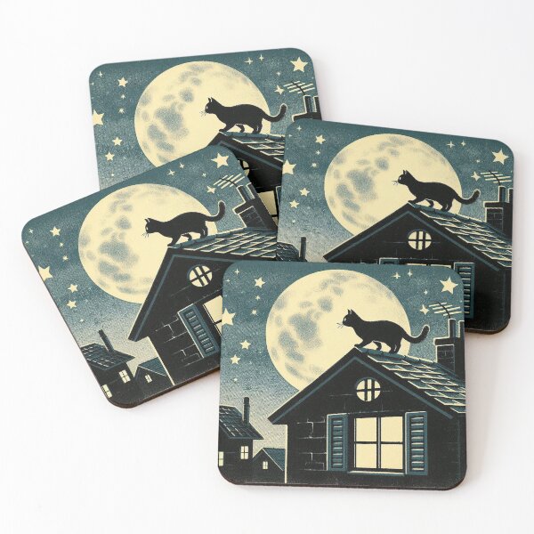 Item preview, Cat and Moon designed and sold by NinjaL11.