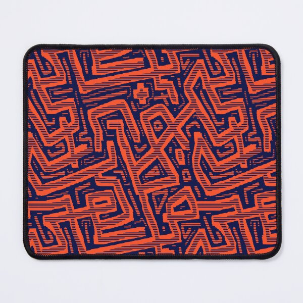 Item preview, abstract style traditional orange fabric pattern design designed and sold by ironpalette.