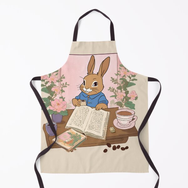 Item preview, Vintage Rabbit Bunny Loves Reading and Coffee Lover designed and sold by wigobun.