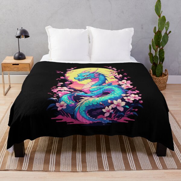 Item preview, Vintage Vaporwave Style Japanese Dragon designed and sold by LuminOrb.