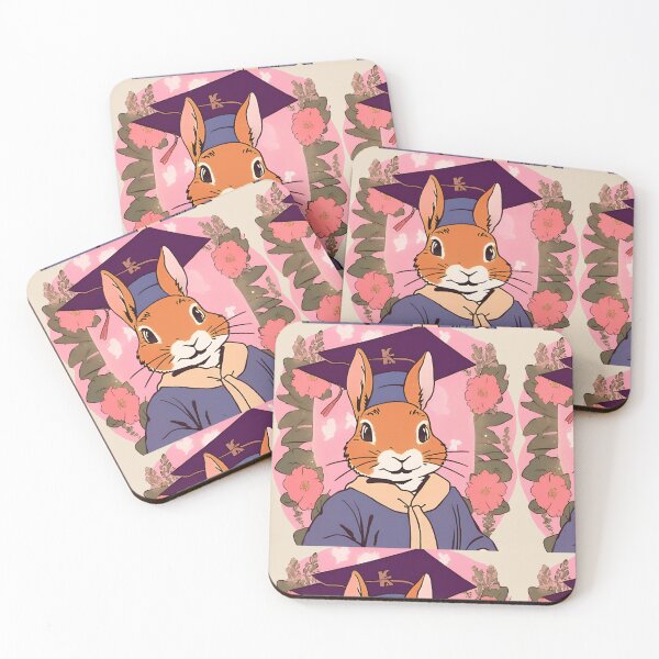 Item preview, Vintage Harlequin Rabbit Bunny Graduating Graduation Lover designed and sold by wigobun.