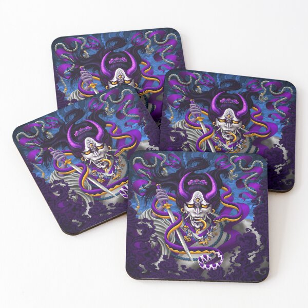Item preview, Hannya and Snake - Purple Blue White designed and sold by Abysm Internal.