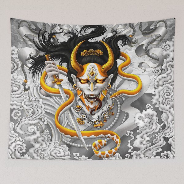 Item preview, Hannya and Snake - White Gold designed and sold by Abysm Internal.