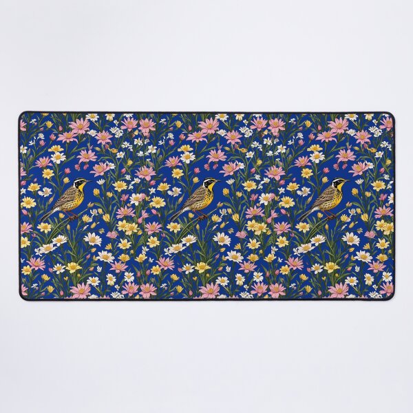 Item preview, Western Meadowlark Surrounded By Bitterroot Flowers designed and sold by taiche.