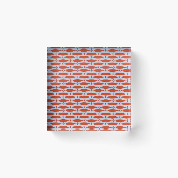 Artikelvorschau, Küstenfisch-Retro-Muster in Rot, Orange und Hellblau entworfen und verkauft von kierkegaard.