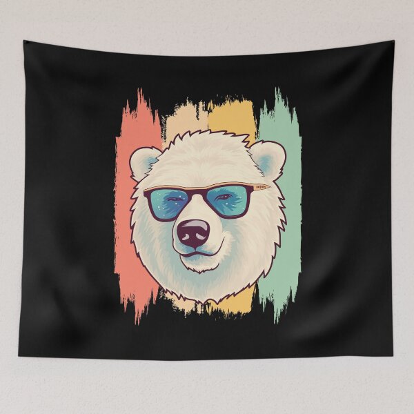Item preview, Artic Sea Polar Bear Retro Vintage designed and sold by AussieWonders.
