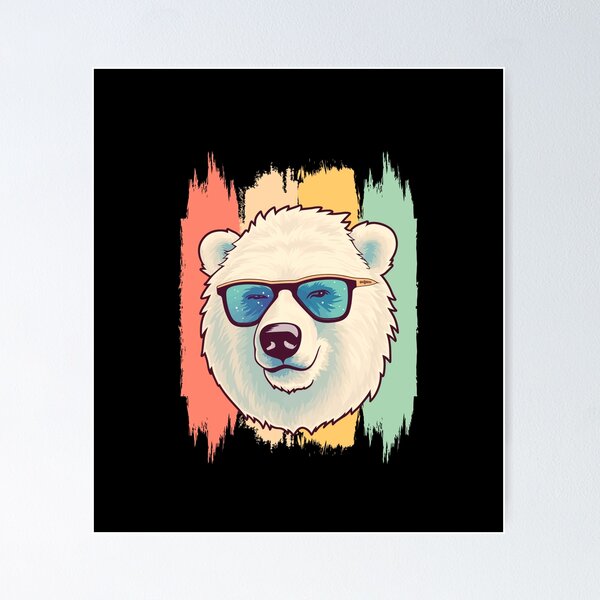 Item preview, Artic Sea Polar Bear Retro Vintage designed and sold by AussieWonders.