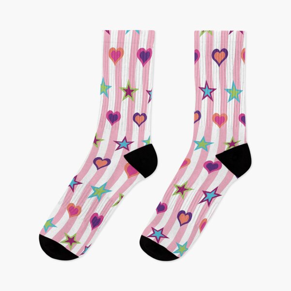 Item preview, Circus Stars and Hearts on Pink and White Stripes  designed and sold by scome.