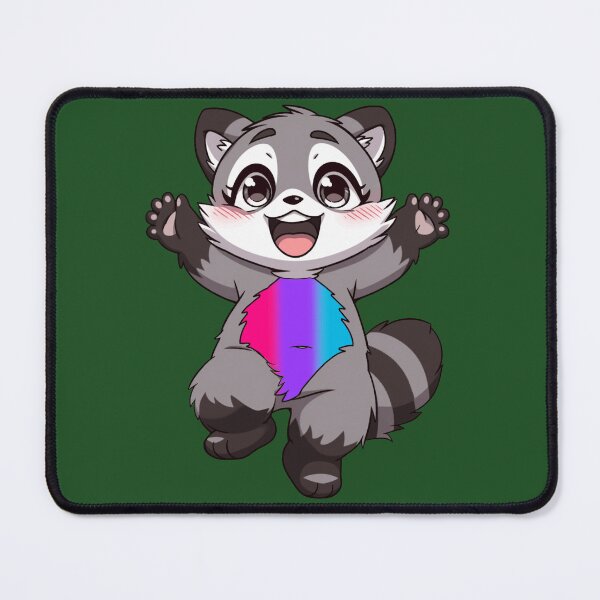 Item preview, Cute Raccoon with Androgynous Pride Flag Colored Tummy , Subtle Androgynous Design designed and sold by Travelslightly.