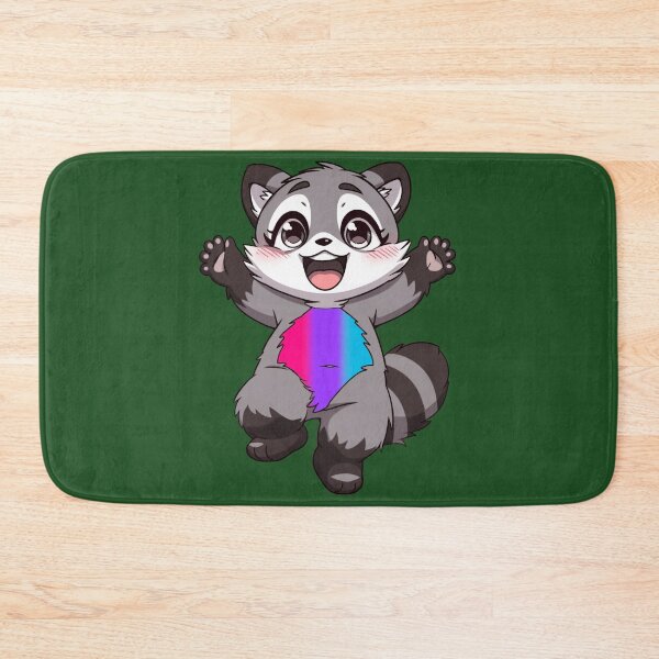 Item preview, Cute Raccoon with Androgynous Pride Flag Colored Tummy , Subtle Androgynous Design designed and sold by Travelslightly.