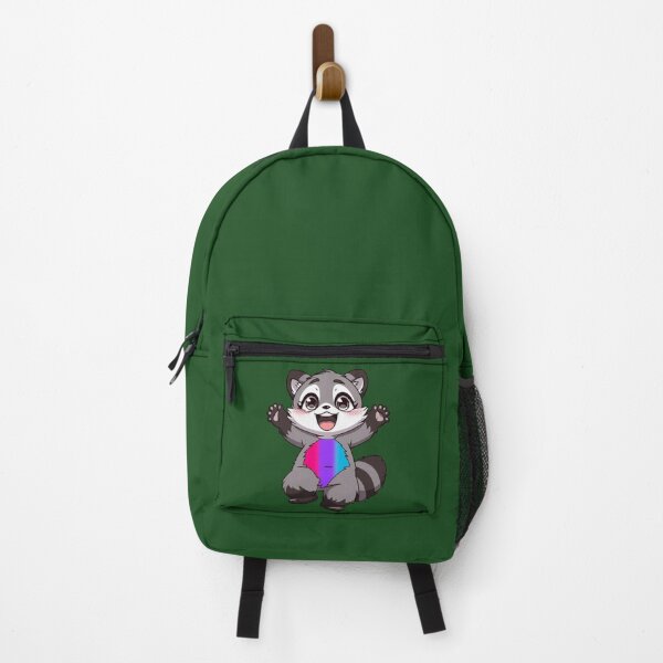 Item preview, Cute Raccoon with Androgynous Pride Flag Colored Tummy , Subtle Androgynous Design designed and sold by Travelslightly.
