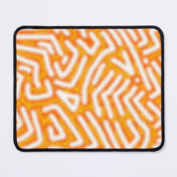 Item preview, abstract style traditional orange fabric pattern design designed and sold by ironpalette.