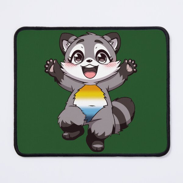 Item preview, Cute Raccoon with Aroce Pride Flag Colored Tummy , Subtle AroAce Design designed and sold by Travelslightly.