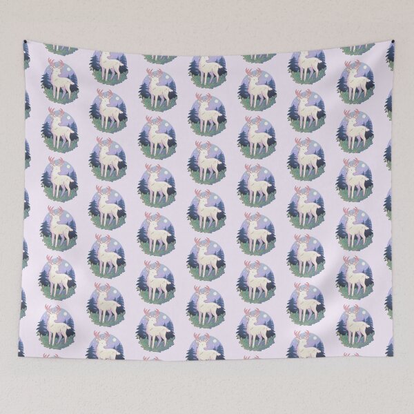 Item preview, White deer in a forest  designed and sold by Artofmayara.
