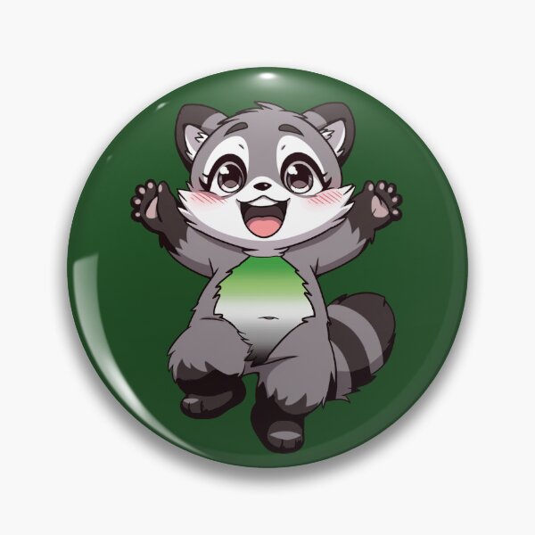 Item preview, Cute Raccoon with Aromantic Pride Flag Colored Tummy , Subtle Aromantic Design designed and sold by Travelslightly.
