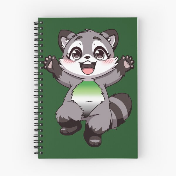 Item preview, Cute Raccoon with Aromantic Pride Flag Colored Tummy , Subtle Aromantic Design designed and sold by Travelslightly.