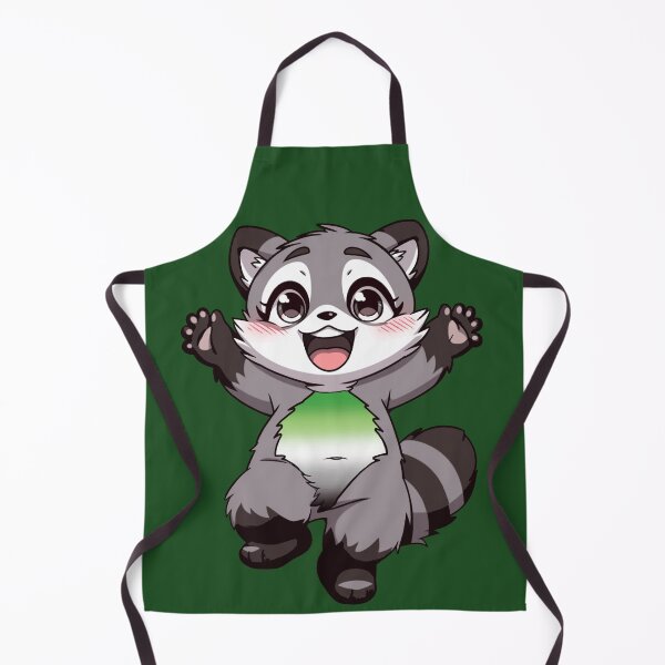 Item preview, Cute Raccoon with Aromantic Pride Flag Colored Tummy , Subtle Aromantic Design designed and sold by Travelslightly.
