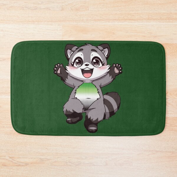 Item preview, Cute Raccoon with Aromantic Pride Flag Colored Tummy , Subtle Aromantic Design designed and sold by Travelslightly.