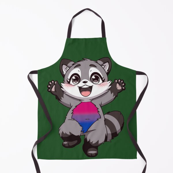 Item preview, Cute Raccoon with Bisexual Pride Flag Colored Tummy, Subtle Bi Design designed and sold by Travelslightly.