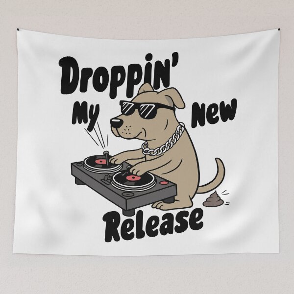 Item preview, Droppin' My New Release Dog Hip-Hop designed and sold by Esskay Designs.
