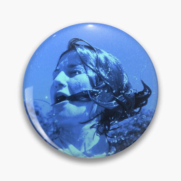 Item preview, Blue filter photograph of a fulfilled sporty woman watered designed and sold by Carré Comme Orange.