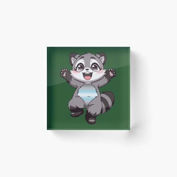 Item preview, Cute Raccoon with Demiboy Pride Flag Colored Tummy, Subtle Demi Design designed and sold by Travelslightly.