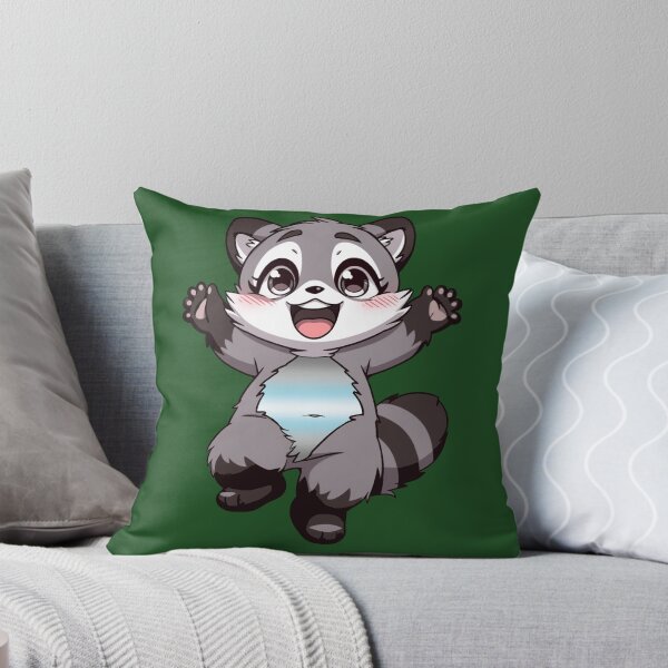 Item preview, Cute Raccoon with Demiboy Pride Flag Colored Tummy, Subtle Demi Design designed and sold by Travelslightly.