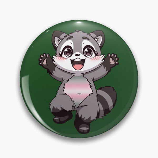 Item preview, Cute Raccoon with Demigorl Pride Flag Colored Tummy, Subtle Demi Design designed and sold by Travelslightly.