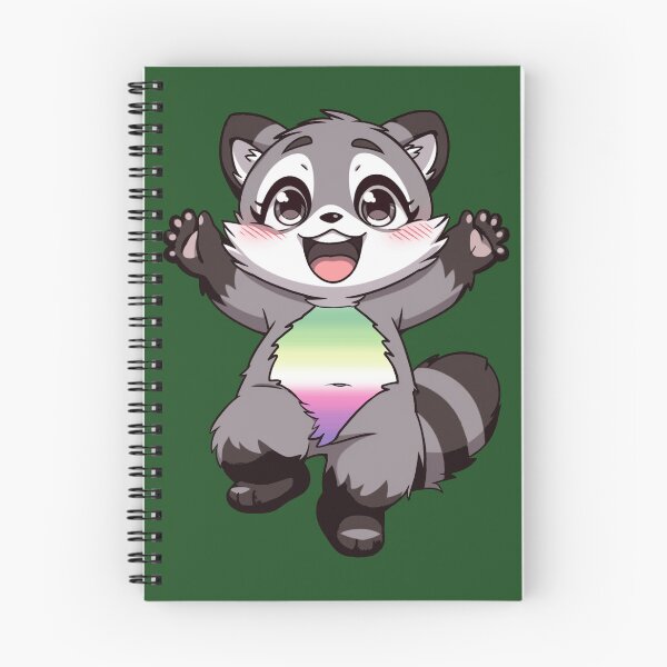 Item preview, Cute Raccoon with Genderfae Pride Flag Colored Tummy, Subtle Genderdoe Design, fae faer genderfaunet  designed and sold by Travelslightly.