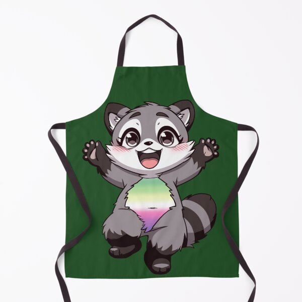 Item preview, Cute Raccoon with Genderfae Pride Flag Colored Tummy, Subtle Genderdoe Design, fae faer genderfaunet designed and sold by Travelslightly.