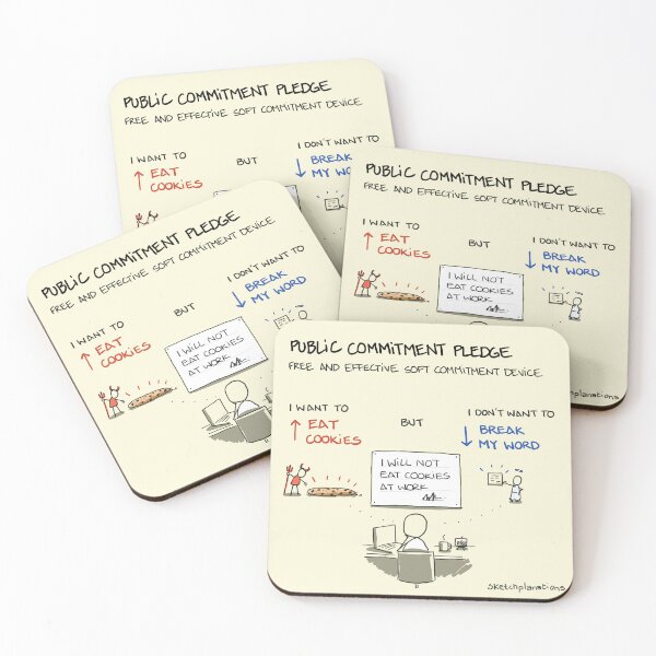Item preview, Public commitment pledge designed and sold by Sketchplanations.