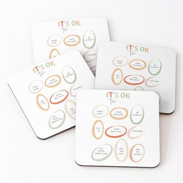 Item preview, It's OK to, Mental Health design, CBT Therapy Office Decor designed and sold by ikinotesdebea.