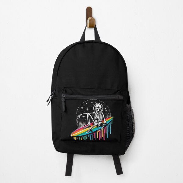 Item preview, Funny Skeleton Surfer Rainbow LGBT designed and sold by TomFrontierArt.