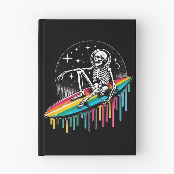 Item preview, Funny Skeleton Surfer Rainbow LGBT designed and sold by TomFrontierArt.