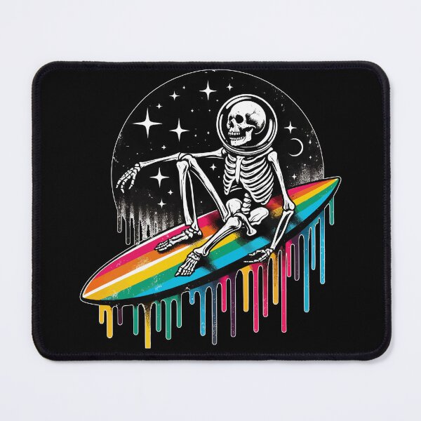 Item preview, Funny Skeleton Surfer Rainbow LGBT designed and sold by TomFrontierArt.