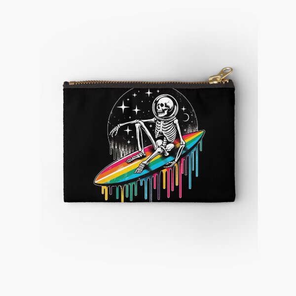 Item preview, Funny Skeleton Surfer Rainbow LGBT designed and sold by TomFrontierArt.