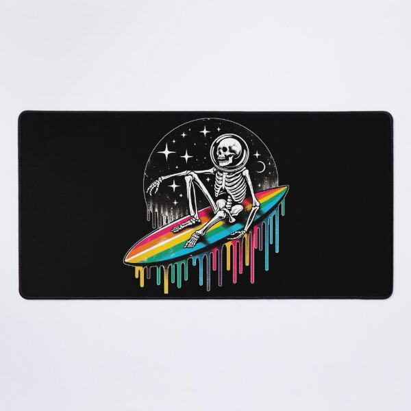 Item preview, Funny Skeleton Surfer Rainbow LGBT designed and sold by TomFrontierArt.