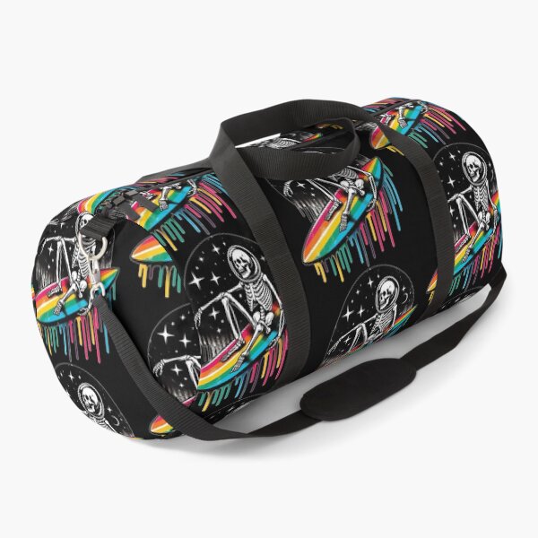 Item preview, Funny Skeleton Surfer Rainbow LGBT designed and sold by TomFrontierArt.