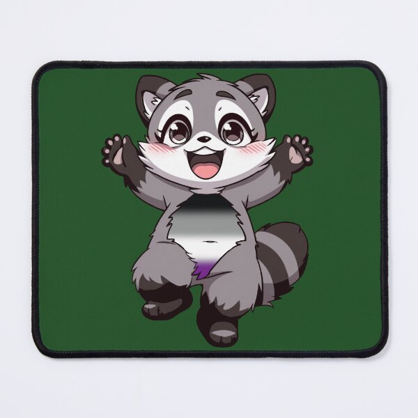 Item preview, Cute Raccoon with Asexual Pride Flag Colored Tummy, Subtle Ace Design designed and sold by Travelslightly.