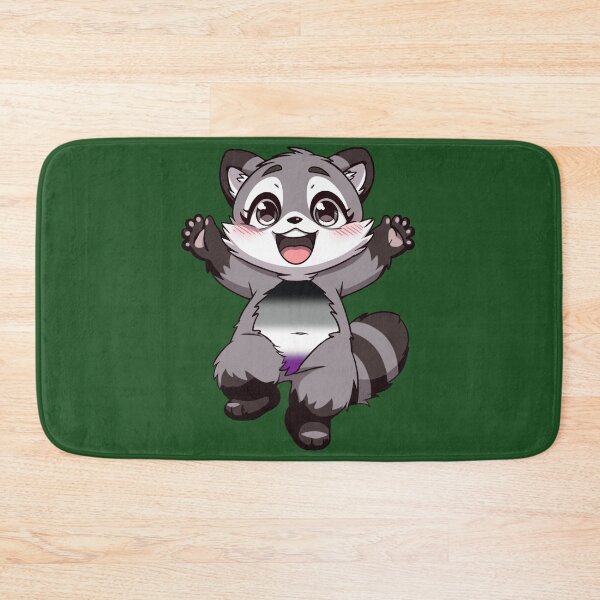 Item preview, Cute Raccoon with Asexual Pride Flag Colored Tummy, Subtle Ace Design designed and sold by Travelslightly.
