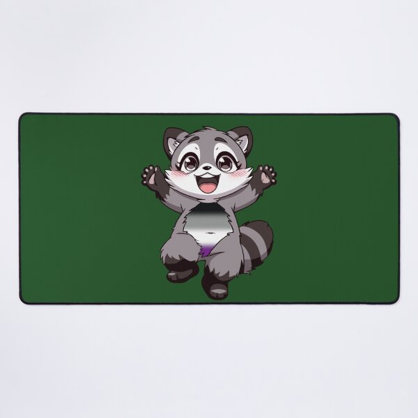 Item preview, Cute Raccoon with Asexual Pride Flag Colored Tummy, Subtle Ace Design designed and sold by Travelslightly.