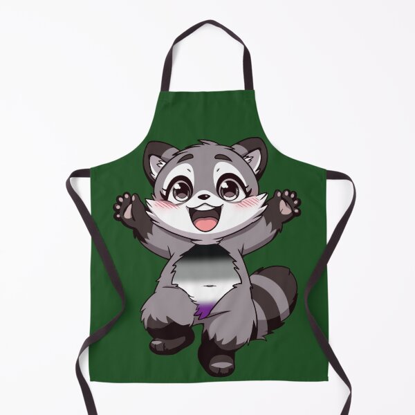 Item preview, Cute Raccoon with Asexual Pride Flag Colored Tummy, Subtle Ace Design designed and sold by Travelslightly.